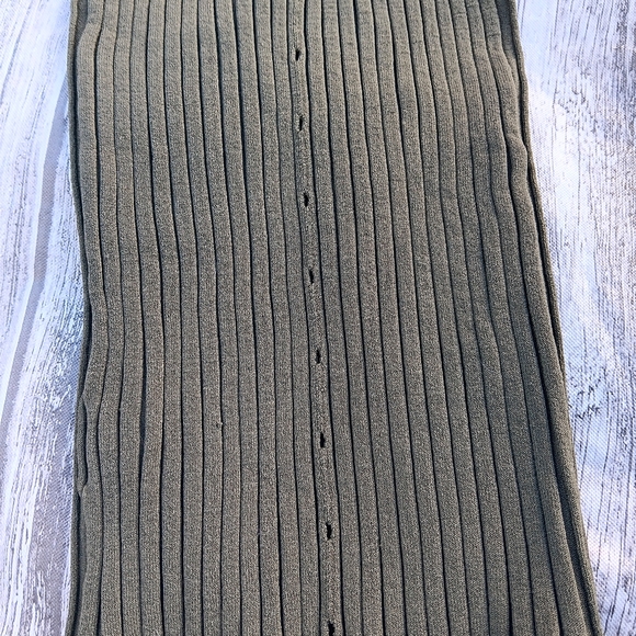 Helmut Lang Slash Ribbed-Knit Tank top Light Sage size SMALL - Picture 8 of 8